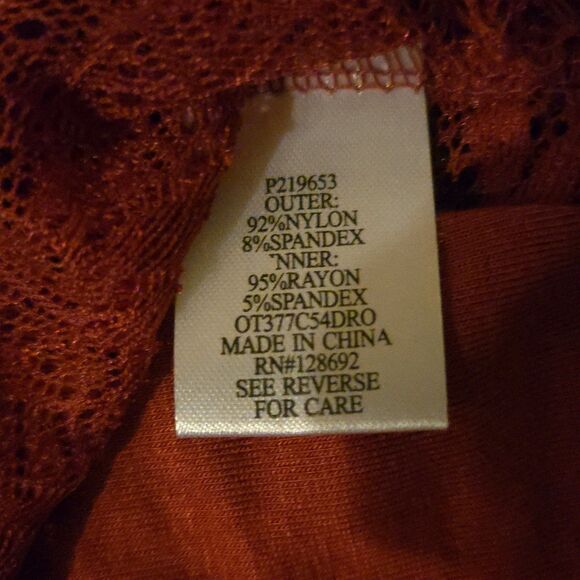 NWT Dylan Ryan M Floral Lace Top LINED Red Sexy Siren Whimsigoth Fairy Grunge - Picture 9 of 10